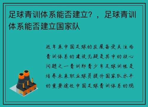 足球青训体系能否建立？，足球青训体系能否建立国家队